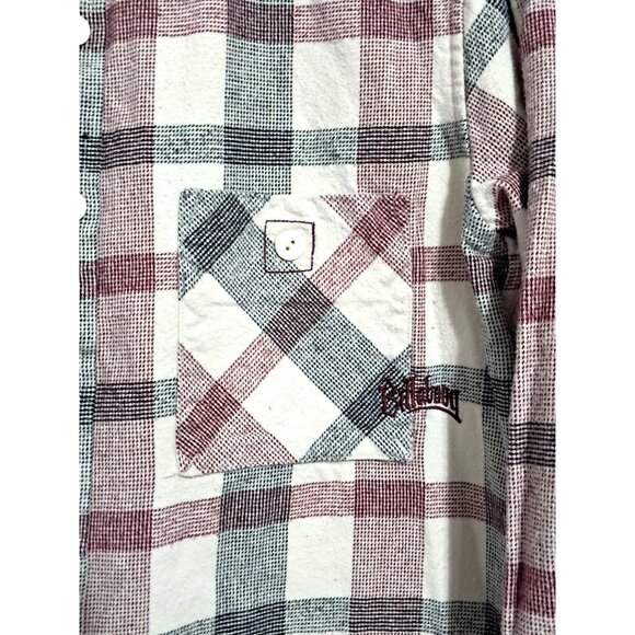 Vintage 90s Billabong Design Works Plaid Flannel Shirt Size M Surf Style - Picture 8 of 13